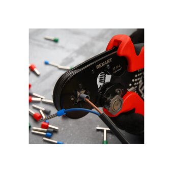  Кримпер REXANT HT 16-4 (12-3216-1) для обжима штыревых наконечников 0.08-16.0 кв. мм с регулятором усилия 
