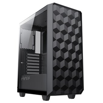  Корпус Hiper BH34-1 черный без БП ATX 3x120mm 2x140mm 1xUSB3.0 1xUSB3.1 audio bott PSU 