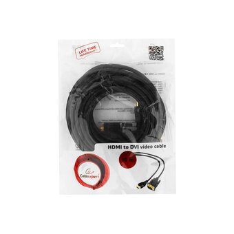  Кабель Gembird CC-HDMI-DVI-10MC HDMI-DVI 19M/19M 10м single link черный 