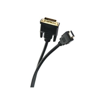  Кабель TV-COM LCG135E-2M HDMI(19M)-DVI-D(25M) Dual Link, 2 м, черный 