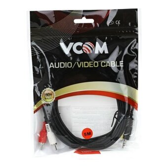  Аудиокабель VCOM VAV7183-5m 3.5mm to 2XRCA, 5m 