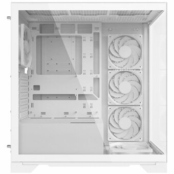  Корпус XPG Invader X White (INVADERXMT-WHCWW) Mid-Tower Gaming ATX PC Case with Panoramic View, Tempered Glass Panels, and RGB Lighting Black 