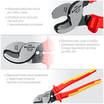  Кабелерез Kraftool KSF-25V 23334-25V диэлектрический усиленный 