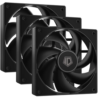  Вентилятор ID-COOLING AF-125-K Trio (3 in 1) 120x120x25мм (PWM, резиновые углы, черный, 500-2000об/мин) Box 