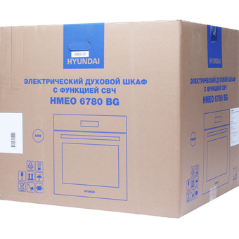  Духовой шкаф Hyundai HMEO 6780 BG черное стекло/серебристый 