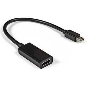  Кабель-переходник Exegate EX-mDPM-HDMIF-0.15 EX284922RUS miniDisplayPort-HDMI mini20M/19F 0,15м 