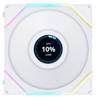  Вентилятор Lian Li Uni Fan TL LCD 120 Reverse White /12RTLLCD1W/ (G99.12RTLLCD1W.R0) 120x125x28мм (1.6” LCD дисплей, PWM, ARGB, 200-1900об/мин, 31dBa) 