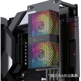  Радиатор для оперативной памяти JONSBO NF-2 ARGB Black (2x50mm ARGB FAN, черный, 4-pin, 3-pin 5V) 