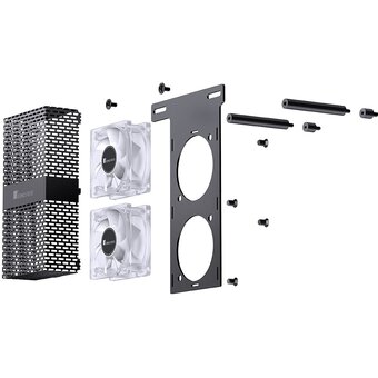  Радиатор для оперативной памяти JONSBO NF-2 ARGB Black (2x50mm ARGB FAN, черный, 4-pin, 3-pin 5V) 