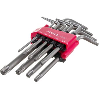  Набор ключей Torx FORCE 5098L Г-образн. удлин. Т10-Т50, 9 предм. 
