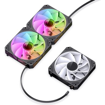  Вентилятор JONSBO ZG-120BR(3 in 1) Black 120х120х25мм Reverse (ARGB LED, 500-1500об/мин, обратный поток, черный) Retail 