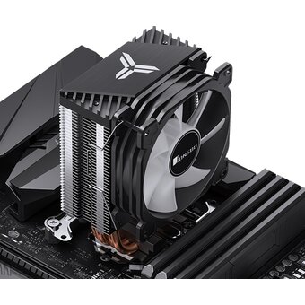 Кулер JONSBO CR-1400 E Black LGA1700/1200/115X/AM5/AM4 (TDP 180W, PWM, 92mm Dynamic Multi-Color LED Fan, 4 тепловые трубки, 4-pin) Retail 
