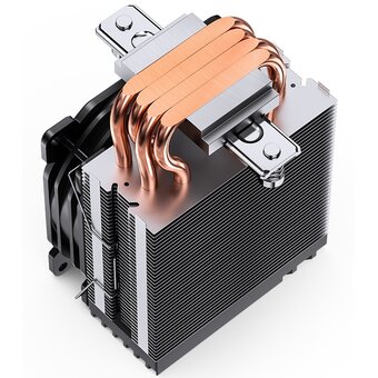  Кулер JONSBO CR-1400 E Black LGA1700/1200/115X/AM5/AM4 (TDP 180W, PWM, 92mm Dynamic Multi-Color LED Fan, 4 тепловые трубки, 4-pin) Retail 