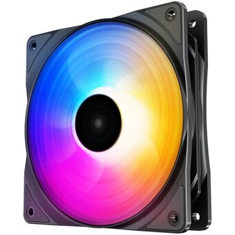  Вентилятор DEEPCOOL RF120FS, LED 120x120x25мм (PWM, Color LED подсветка, 500-1500об/мин) Retail 