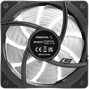  Вентилятор DEEPCOOL RF120FS, LED 120x120x25мм (PWM, Color LED подсветка, 500-1500об/мин) Retail 