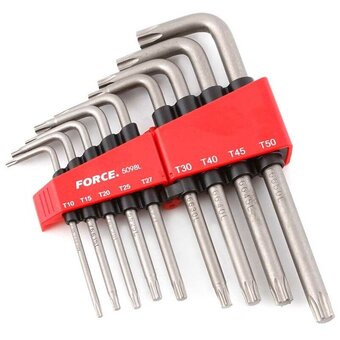  Набор ключей Torx FORCE 5098L Г-образн. удлин. Т10-Т50, 9 предм. 