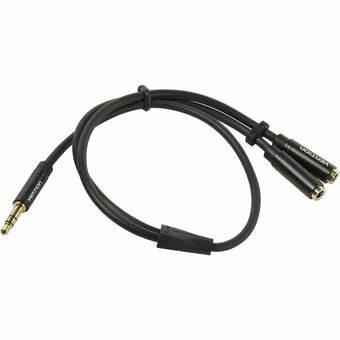  Переходник-разветвитель Vention BBWBY гибкий Jack 3.5mm M/Jack 3.5mm F x 2 0.3м 