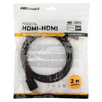 Кабель PROconnect 17-6104-6 HDMI-HDMI 2.0, 2м, Gold 