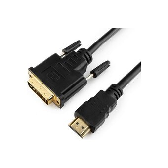  Кабель Cablexpert CC-HDMI-DVI-4K-6 (19357) HDMI-DVI 4K 19M/19M 1.8м single link нейлоновая оплетка 