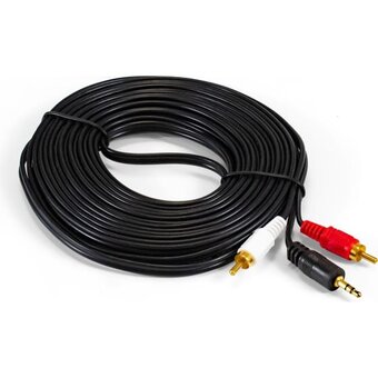  Кабель аудио ExeGate EX-CCA-458-10.0 EX294735RUS 3.5mm Jack M/2xRCA M 10м 