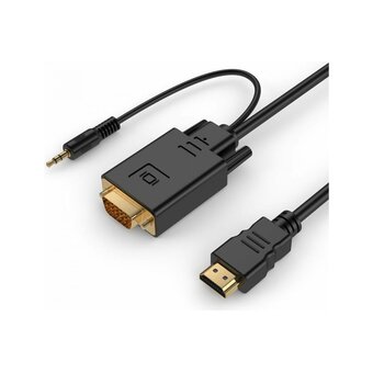  Кабель Cablexpert A-HDMI-VGA-03-10 HDMI-VGA 19M/15M + 3.5Jack 3м черный 