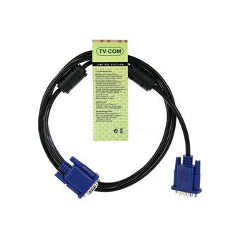  Кабель TV-COM QCG120H-1.8M VGA(15M)-VGA(15M), 1.8 м, черный 