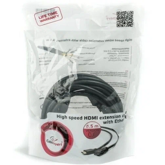  Кабель удлинитель Cablexpert CC-HDMI4X-0.5M HDMI v2.0 19M/19F 0.5 м черный экран 