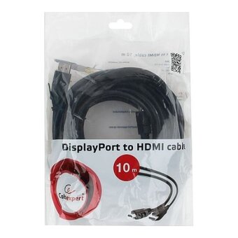  Кабель Cablexpert CC-DP-HDMI-10M DisplayPort--HDMI 20M/19M 10м черный 
