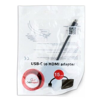  Переходник Cablexpert A-CM-HDMIF-01 USB Type-C/HDMI 15см 