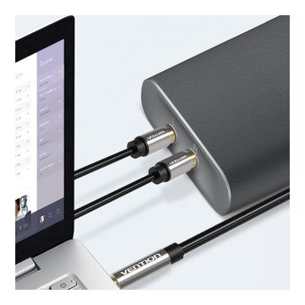  Кабель аудио Vention P550AC200-S Jack 3,5 mm M/2RCA M 2м черный 