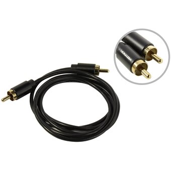  Кабель аудио Vention VAB-R09-B100 RCA M/RCA M 1м чёрный 