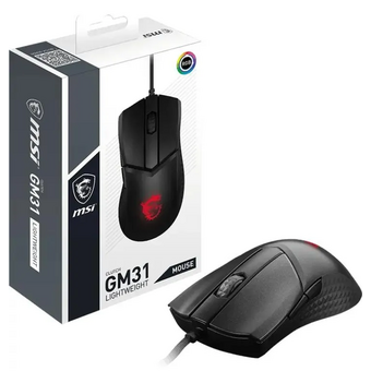  Мышь MSI Clutch GM31 Lightweight S12-0402080-CLA черный оптическая 12000dpi USB 4but 