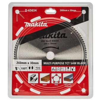  Диск п/п Makita D-65654 260*30*100 универсальный 