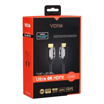  Кабель VCOM CG864-3M HDMI 19M/M, ver. 2.1, 8K 60 Hz 3m (04895182205574) 