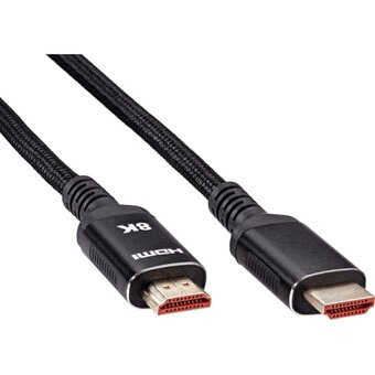  Кабель Vcom ACG859B-1.0 HDMI 19M/M, ver. 2.1 8KX60Hz Econom оплетка 1m iOpen 