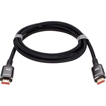  Кабель Vcom ACG859B-1.0 HDMI 19M/M, ver. 2.1 8KX60Hz Econom оплетка 1m iOpen 