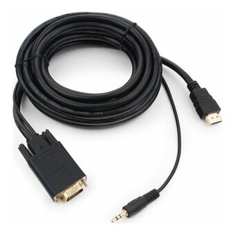  Кабель Cablexpert A-HDMI-VGA-03-5M HDMI-VGA 19M/15M + 3.5Jack 5м черный 