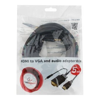  Кабель Cablexpert A-HDMI-VGA-03-5M HDMI-VGA 19M/15M + 3.5Jack 5м черный 