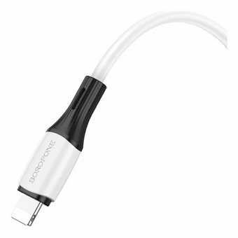  УЦ Дата-кабель BOROFONE BX79 silicone charging data cable Lightning 1м белый (плохая упаковка) 