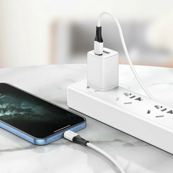  УЦ Дата-кабель BOROFONE BX79 silicone charging data cable Lightning 1м белый (плохая упаковка) 
