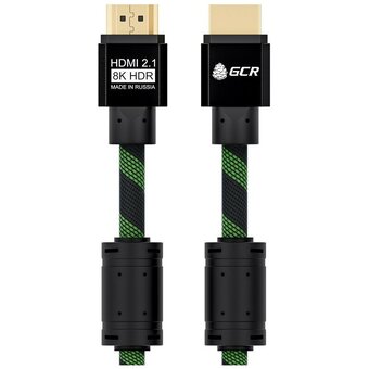  Кабель Greenconnect GCR-51833 HDMI 2.1 8K 60Hz 4K 144Hz динамический HDR 4:4:4 Ultra HD 48.0Гбит/с 1.0m 