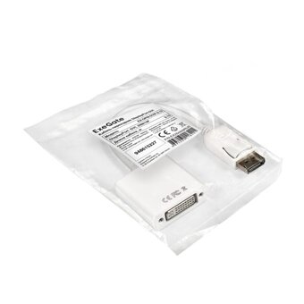  Кабель-переходник ExeGate EX-DPM-DVIF-0.1 EX294678RUS DisplayPort-DVI 20M/19F 0,1м 