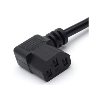  Кабель питания GoPower 00-00024536 евровилка-C13 (f) 1.8м ПВХ угловой черный 1/125 