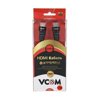 Кабель Vcom CG526S-B-1.8M HDMI ver 2.0 19M/M черные коннекторы 1.8m Blister 