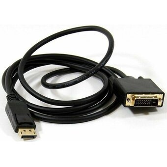  Кабель Bion BXP-CC-DPM-DVIM-018 DisplayPort - DVI, 20M/24+1M, позолоченные контакты, 1,8м, черный 