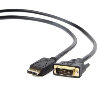 Кабель Bion BXP-CC-DPM-DVIM-018 DisplayPort - DVI, 20M/24+1M, позолоченные контакты, 1,8м, черный 