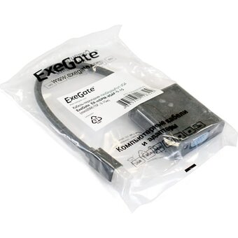  Кабель-переходник Exegate EX-mDPM-VGAF-0.15 EX284923RUS miniDisplayPort-VGA mini20M/15F 0,15м 