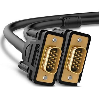  Кабель UGREEN VG101 11632 VGA Male to Male Cable 5m Black 