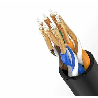  Кабель UGREEN NW122 (70653) CAT 6A Pure Copper Ethernet Cable OD2.8 3m Black 