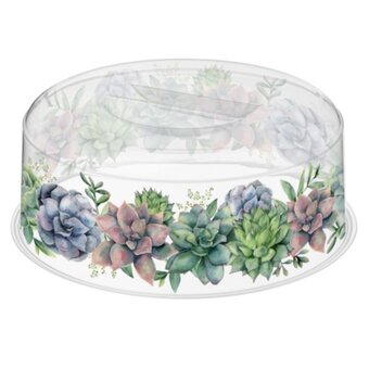  Крышка для СВЧ IDILAND Botanica 222132601/00 D250мм с декором (бесцветный) 
